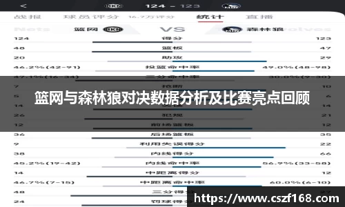 篮网与森林狼对决数据分析及比赛亮点回顾